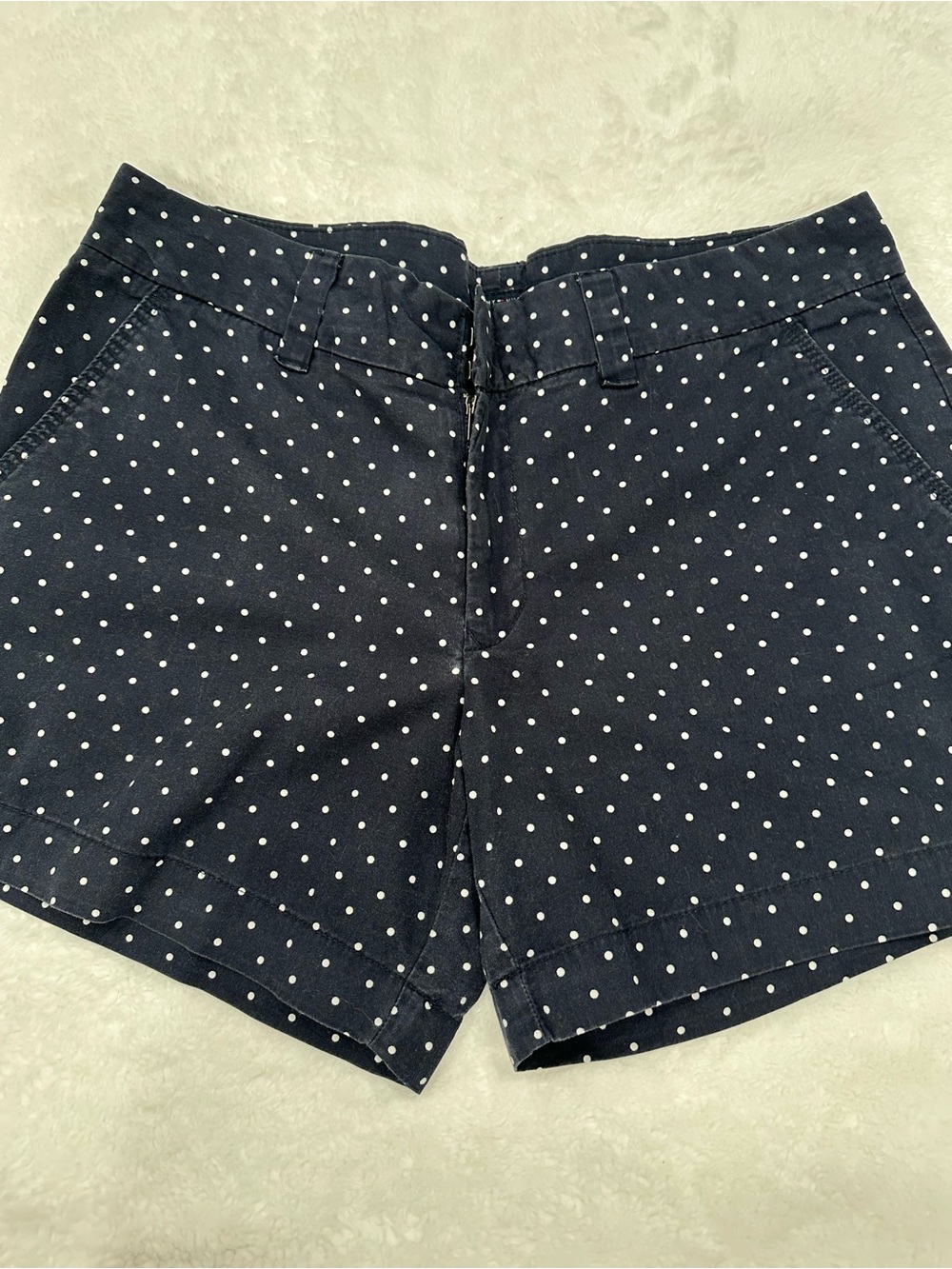 Tommy Hilfiger Navy Blue Polka Dot Women's Jean Shorts size 14